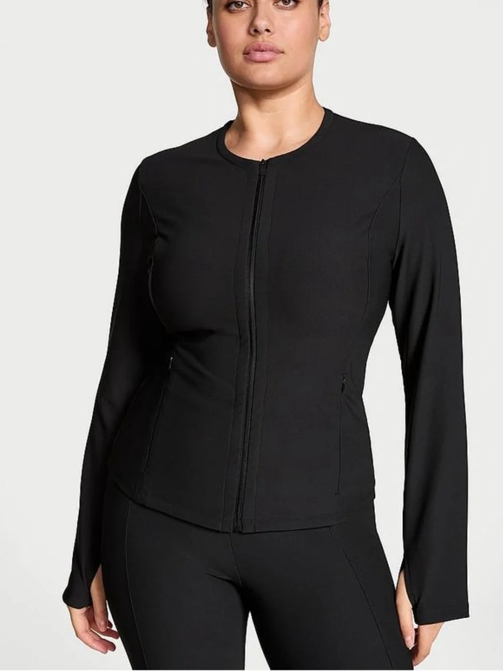 Victoria’s Secret VSX LUXRib Full-Zip Jacket Black